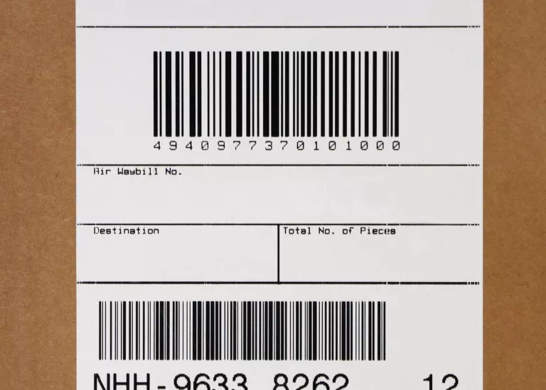 etykieta na paczce