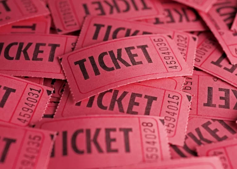 bilety z różowego papieru
